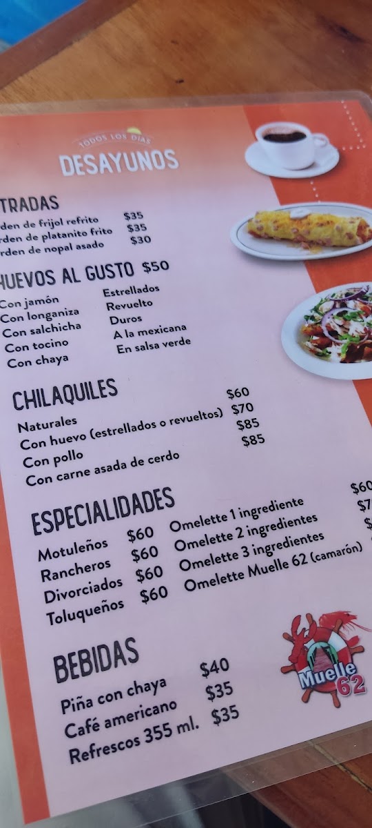 Muelle 62 Menu - Image 1